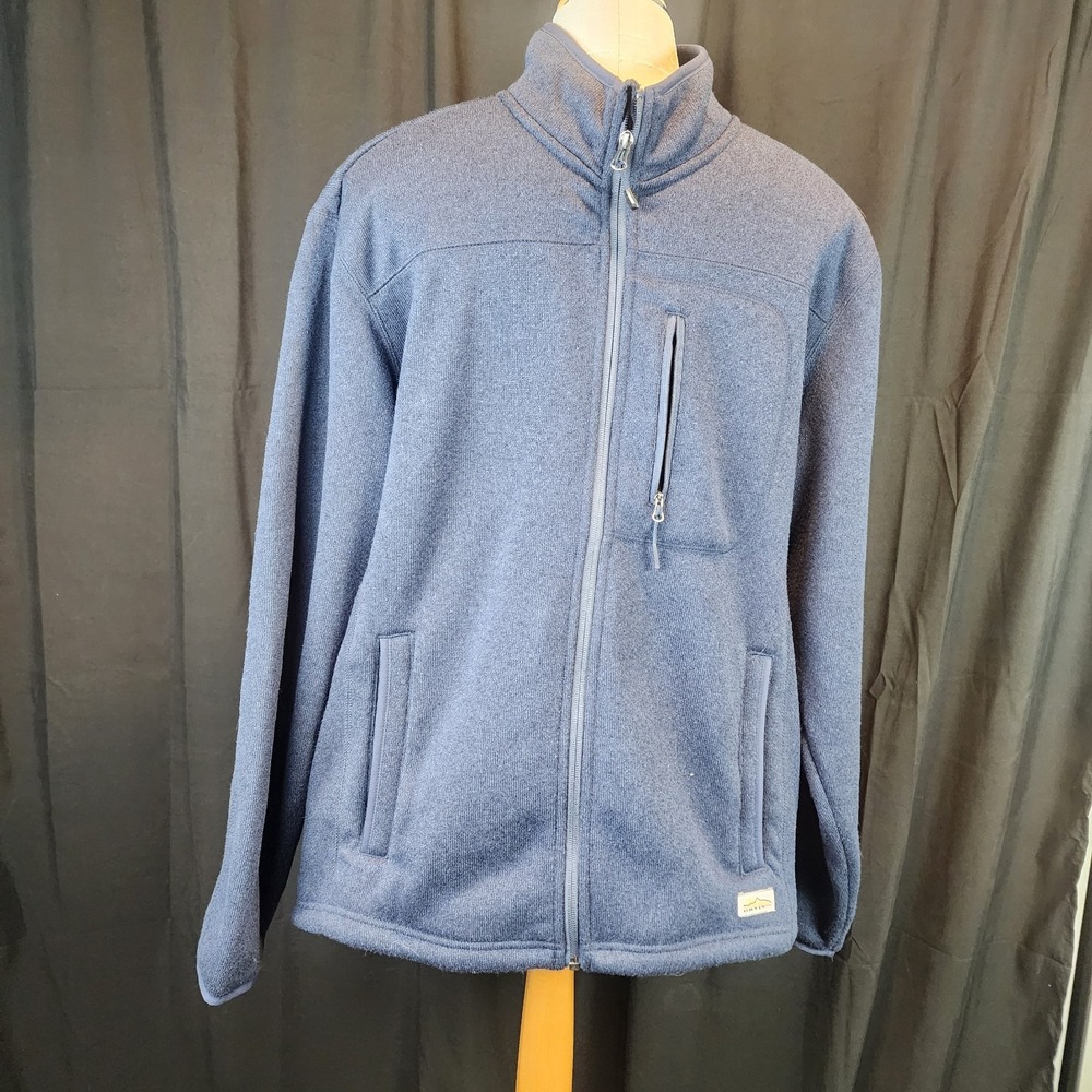 Orvis‎ Recycled Sweater Fleece Full Zip Jacket Blue Large